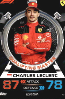 Charles Leclerc Ferrari Topps F1 Turbo Attax 2023 Qualifying Masters #101