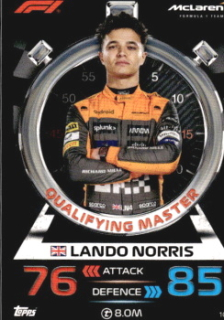 Lando Norris McLaren Topps F1 Turbo Attax 2023 Qualifying Masters #104