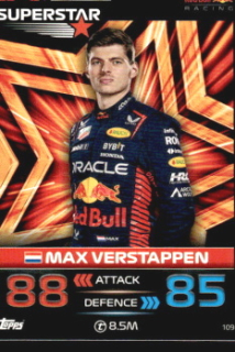 Max Verstappen Red Bull Topps F1 Turbo Attax 2023 Sprint Superstars #109