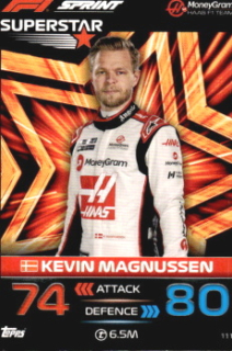 Kevin Magnussen Haas Topps F1 Turbo Attax 2023 Sprint Superstars #111
