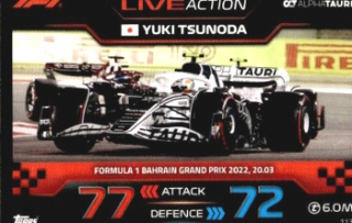 Yuki Tsunoda Scuderia Alpha Tauri Topps F1 Turbo Attax 2023 F1 Live Action 2022 #113