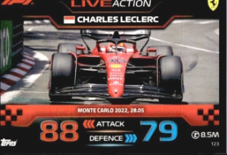 Charles Leclerc Ferrari Topps F1 Turbo Attax 2023 F1 Live Action 2022 #123