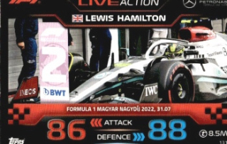 Lewis Hamilton Mercedes-AMG Topps F1 Turbo Attax 2023 F1 Live Action 2022 #131