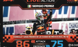 Sergio Perez Red Bull Topps F1 Turbo Attax 2023 F1 Live Action 2022 #145