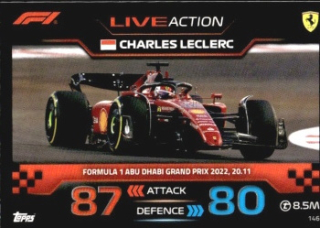 Charles Leclerc Ferrari Topps F1 Turbo Attax 2023 F1 Live Action 2022 #146