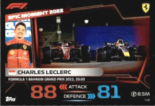 Charles Leclerc Ferrari Topps F1 Turbo Attax 2023 F1 Epic Moments #148