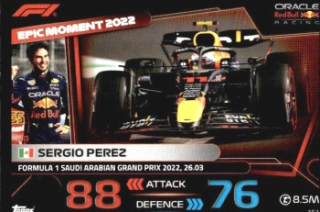 Sergio Perez Red Bull Topps F1 Turbo Attax 2023 F1 Epic Moments #151