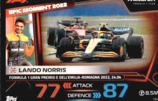 Lando Norris McLaren Topps F1 Turbo Attax 2023 F1 Epic Moments #154