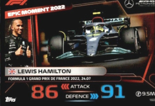 Lewis Hamilton Mercedes-AMG Topps F1 Turbo Attax 2023 F1 Epic Moments #160