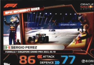 Sergio Perez Red Bull Topps F1 Turbo Attax 2023 F1 Epic Moments #164