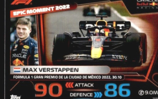Max Verstappen Red Bull Topps F1 Turbo Attax 2023 F1 Epic Moments #169