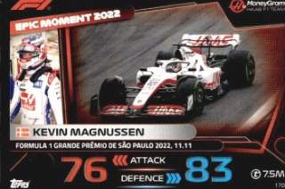 Kevin Magnussen Haas Topps F1 Turbo Attax 2023 F1 Epic Moments #170