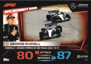 George Russell Mercedes-AMG Topps F1 Turbo Attax 2023 F1 Epic Moments #171