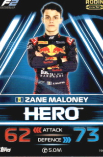 Zane Maloney Rodin Carlin Topps F1 Turbo Attax 2023 F2 Heroes 2023 #196