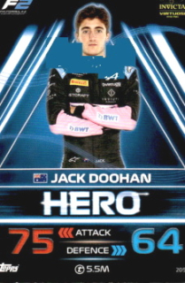 Jack Doohan Invicta Virtuosi Racing Topps F1 Turbo Attax 2023 F2 Heroes 2023 #205