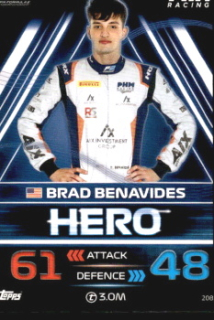 Brad Benavides PHM Racing Topps F1 Turbo Attax 2023 F2 Heroes 2023 #208