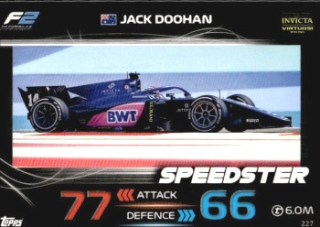 Jack Doohan Invicta Virtuosi Racing Topps F1 Turbo Attax 2023 F2 Speedster 2023 #227