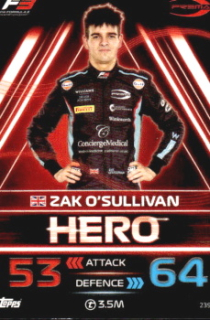 Zak O’Sullivan PREMA Racing Topps F1 Turbo Attax 2023 F3 Heroes 2023 #239