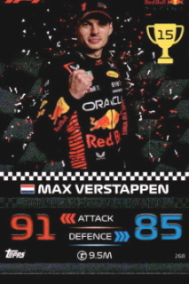 Max Verstappen Red Bull Topps F1 Turbo Attax 2023 F1 2022 Race Winners #268