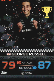 George Russell Mercedes-AMG Topps F1 Turbo Attax 2023 F1 2022 Race Winners #271