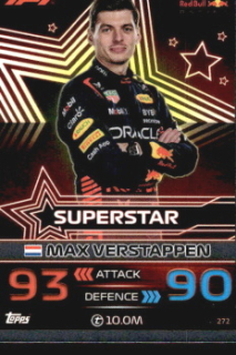 Max Verstappen Red Bull Topps F1 Turbo Attax 2023 F1 Superstars #272