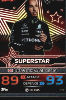Lewis Hamilton Mercedes-AMG Topps F1 Turbo Attax 2023 F1 Superstars #277