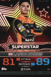 Lando Norris McLaren Topps F1 Turbo Attax 2023 F1 Superstars #280
