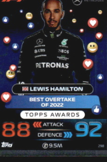 Lewis Hamilton Mercedes-AMG Topps F1 Turbo Attax 2023 Topps Awards #298