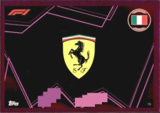 Ferrari Team Logo Ferrari Topps F1 Turbo Attax 2023 Purple Parallel #19