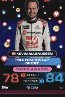 Kevin Magnussen Haas Topps F1 Turbo Attax 2023 Topps Awards - Purple Parallel #303