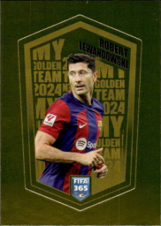 Robert Lewandowski FC Barcelona samolepka Panini FIFA 365 2024 My Golden Team #LEW