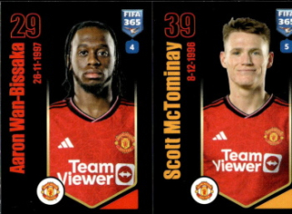 Aaron Wan-Bissaka / Scott McTominay Manchester United samolepka Panini FIFA 365 2024 #108