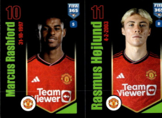 Marcus Rashford / Rasmus Hojlund Manchester United samolepka Panini FIFA 365 2024 #115