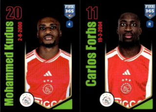 Mohammed Kudus / Carlos Forbs AFC Ajax samolepka Panini FIFA 365 2024 #130