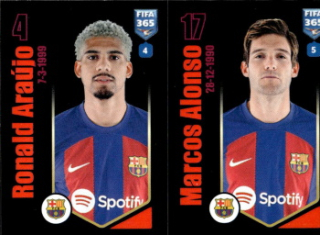 Ronald Araujo / Marcos Alonso FC Barcelona samolepka Panini FIFA 365 2024 #152