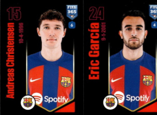 Andreas Christensen / Eric Garcia FC Barcelona samolepka Panini FIFA 365 2024 #153