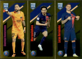 Gianluigi Donnarumma / Marquinhos / Lucas Hernandez Paris Saint-Germain samolepka Panini FIFA 365 2024 #215