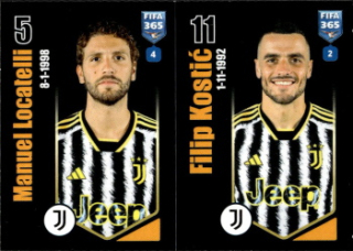 Manuel Locatelli / Filip Kostic Juventus FC samolepka Panini FIFA 365 2024 #316