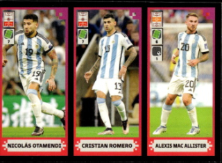 Nicolas Otamendi / Cristian Romero / Alexis Mac Allister Argentina samolepka Panini FIFA 365 2024 FIFA World Cup Qatar 2022 #418