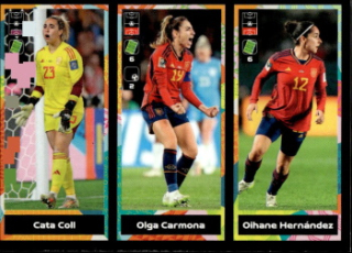 Cata Coll / Olga Carmona / Oihane Hernandez Spain samolepka Panini FIFA 365 2024 FIFA Women's World Cup 2023 #424
