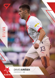 David Jurasek Slavia Praha SportZoo FORTUNA:LIGA 2022/23 1. serie Red /49 #17