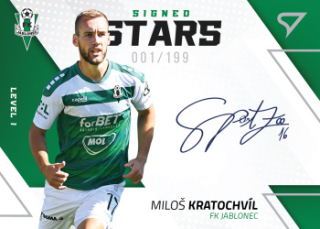 Milos Kratochvil Jablonec SportZoo FORTUNA:LIGA 2022/23 1. serie Signed Stars Auto Level 1 /199 #SL1-MK