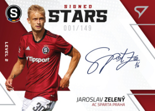 Jaroslav Zeleny Sparta Praha SportZoo FORTUNA:LIGA 2022/23 1. serie Signed Stars Auto Level 2 /149 #SL2-JZ