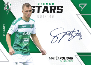Matej Polidar Jablonec SportZoo FORTUNA:LIGA 2022/23 1. serie Signed Stars Auto Level 2 /149 #SL2-MP