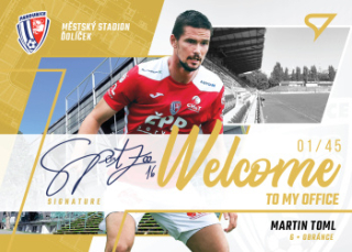 Martin Toml Pardubice SportZoo FORTUNA:LIGA 2022/23 1. serie Welcome to my Office Auto /45 #WOS-MT