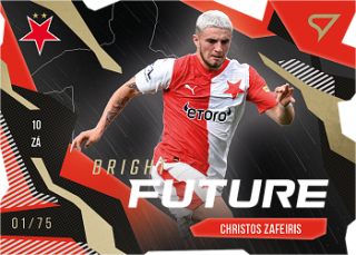 Christos Zafeiris Slavia Praha SportZoo FORTUNA:LIGA 2023/24 1. serie Bright Future Die Cut Limited /75 #BF-3