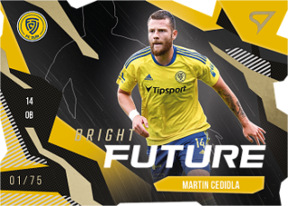 Martin Cedidla Zlin SportZoo FORTUNA:LIGA 2023/24 1. serie Bright Future Die Cut Limited /75 #BF-9