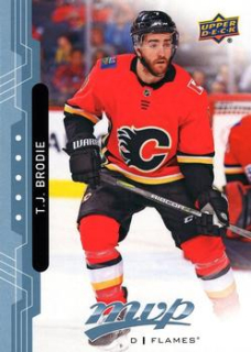 T.J. Brodie Calgary Flames Upper Deck MVP 2018/19 Factory Set Blue #123