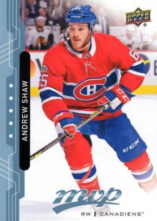 Andrew Shaw Montreal Canadiens Upper Deck MVP 2018/19 Factory Set Blue #126