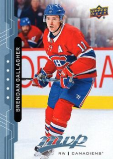 Brendan Gallagher Montreal Canadiens Upper Deck MVP 2018/19 Factory Set Blue #187